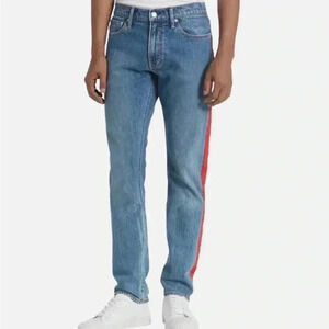 Calvin Klein Mens Side Stripe / Tuxedo Stripe Jeans.